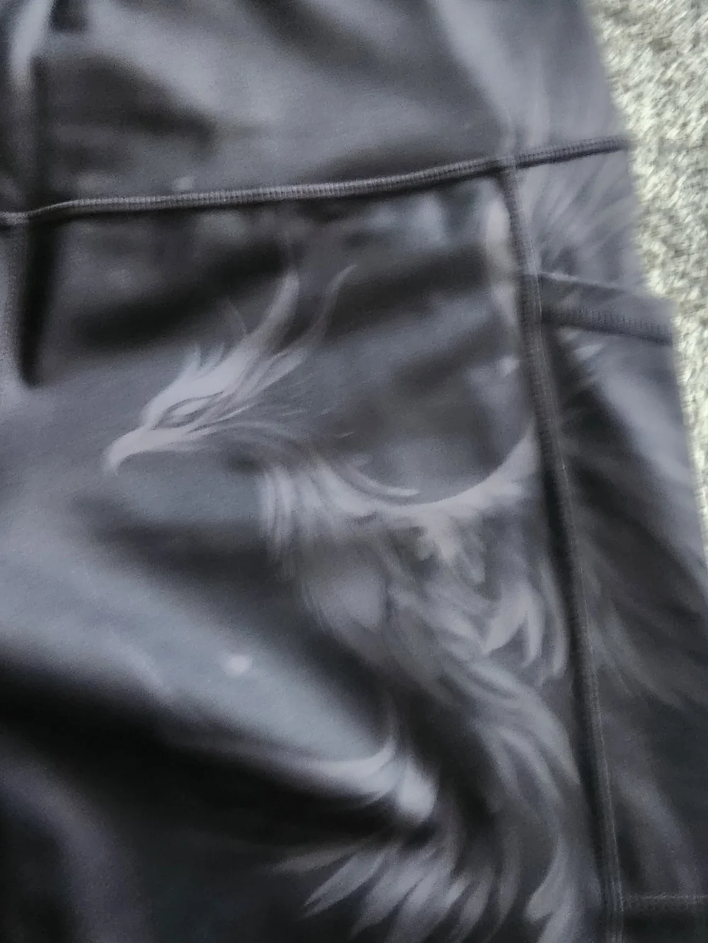 Constantly Varied Gear Black High-Rise Leggings with Subtle Swirl Design - Picture 2 of 3